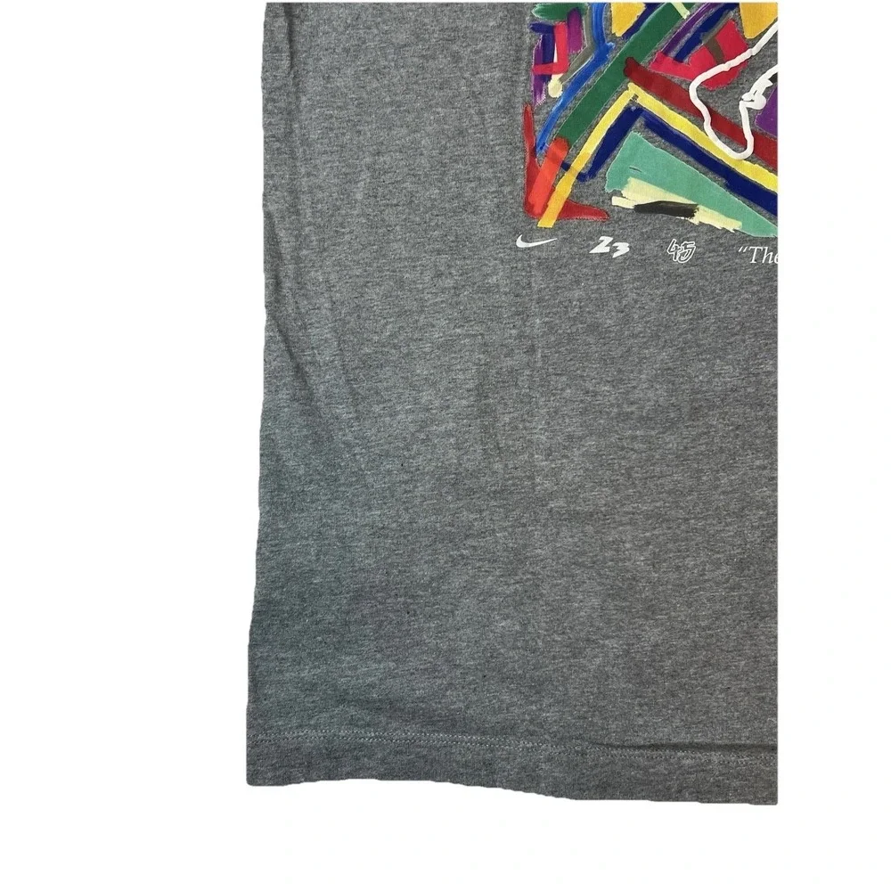 Air Jordan The Cradle Pop Art Colorful Graphic T-Shirt Gray Men's Small